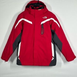 #2646 THE NORTH FACE Jacket HyVent Boys Size XL (18/20) 3-in-1  Red/Grey